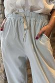 Made in Italy Baby Cord Classic Slim Jogger Pearl